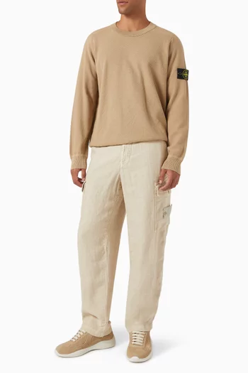 Micro Stitch Crewneck Sweater in Organic Cotton