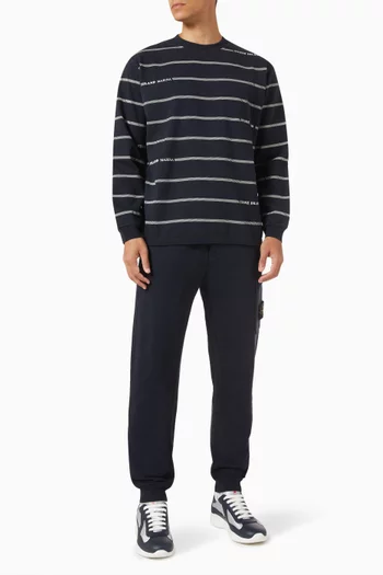 Crewneck Sweatshirt in Washed Organic Cotton Jersey