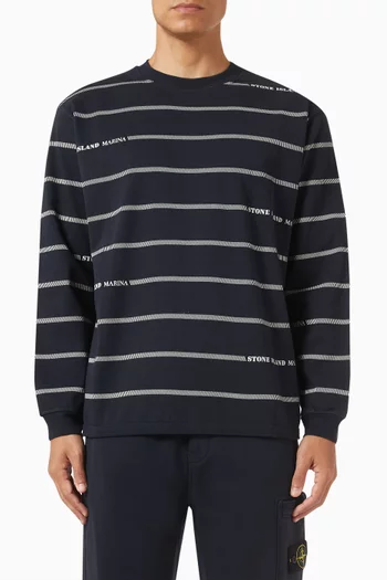 Crewneck Sweatshirt in Washed Organic Cotton Jersey