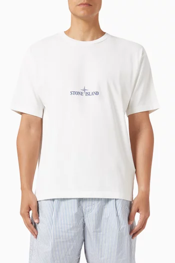 "Spine Book" Print T-shirt in Organic Cotton Jersey