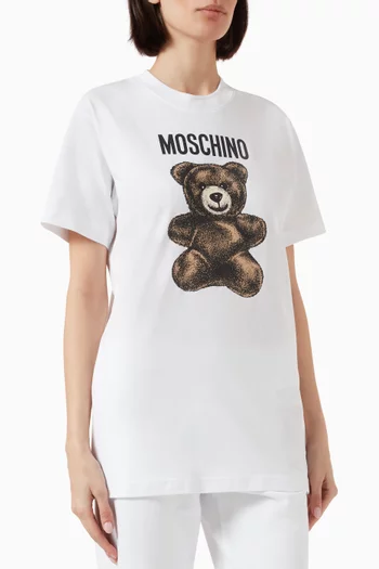 Teddy Logo T-shirt in Cotton