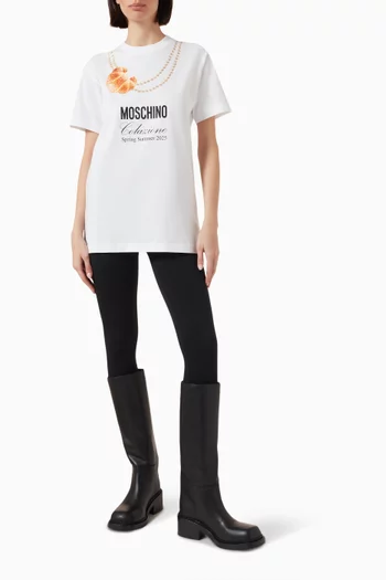 Croissant Logo-print T-shirt in Cotton