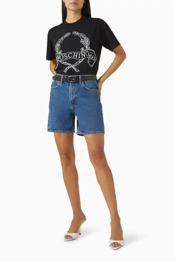 Embroidered-logo T-shirt in Cotton