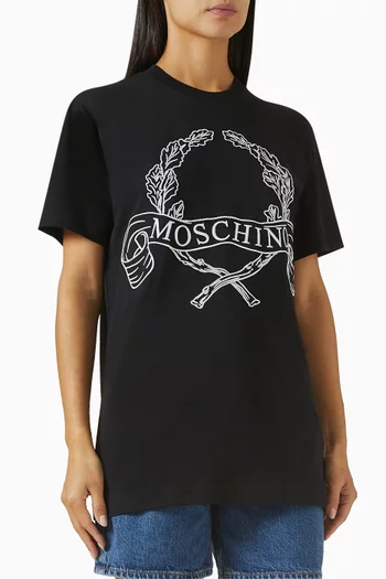 Embroidered-logo T-shirt in Cotton