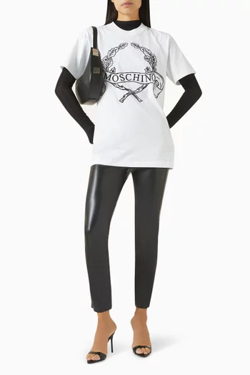 Embroidered-logo T-shirt in Cotton