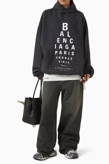 Unisex Optical Large-fit Hoodie in Fleece