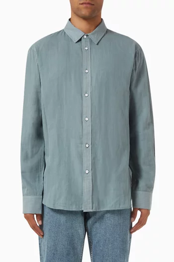 Finch Textured Stripe Shirt in Cotton-blend