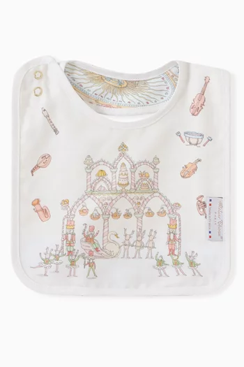 Nutcracker Printed Bib in Satin