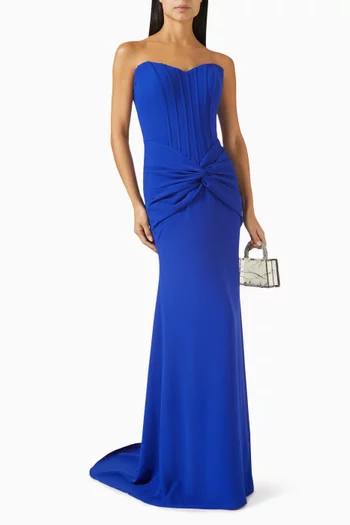 Lilly Twist Gown in Crepe