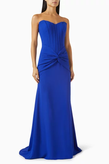 Lilly Twist Gown in Crepe