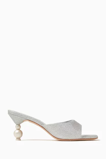 Perla 70 Mid Mules in Glitter Fabric