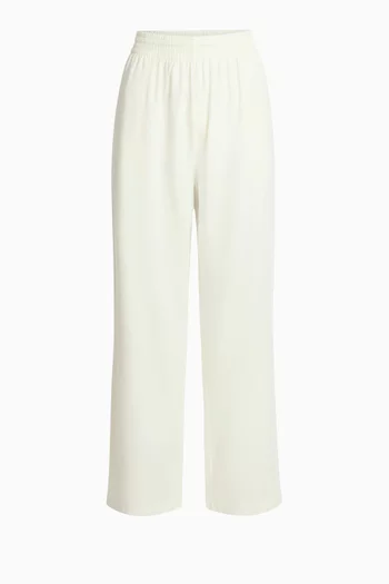 Cotton Jersey Wide-leg Pants