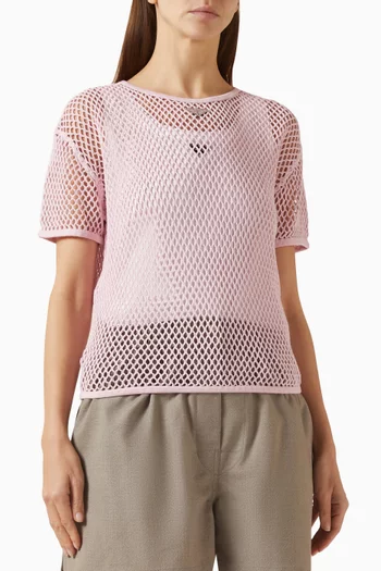Top in Cotton Mesh