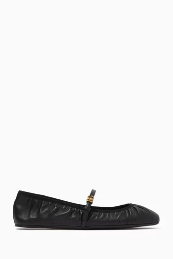 Ballet Flats in Nappa Leather