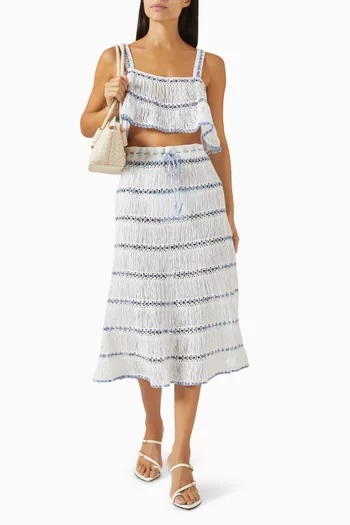 Elsa Midi Skirt in Crochet