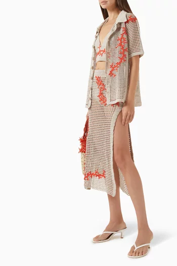 Atlas Hand-crochet Top in Cotton