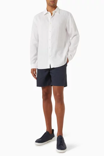 Curtis Drawstring Shorts in Linen