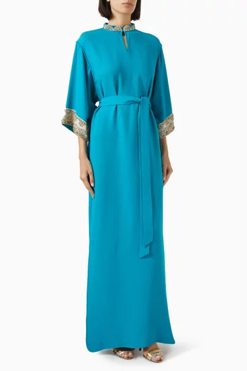 فستان طويل بتطريزات كادي كوتور