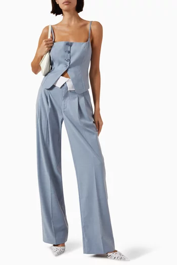 Cami Top in Twill Suiting