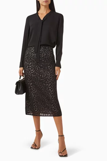 Tie-neck Blouse in Silk