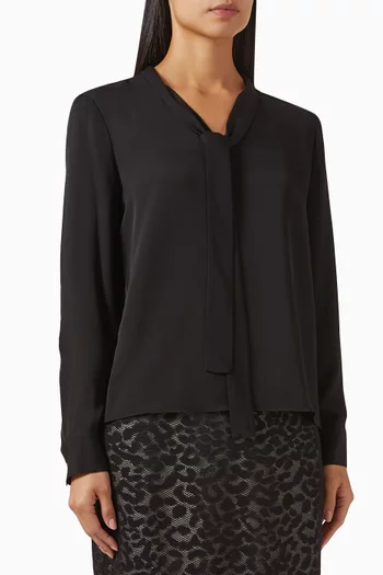 Tie-neck Blouse in Silk