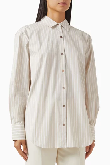 Striped Shirt in Cotton Blend