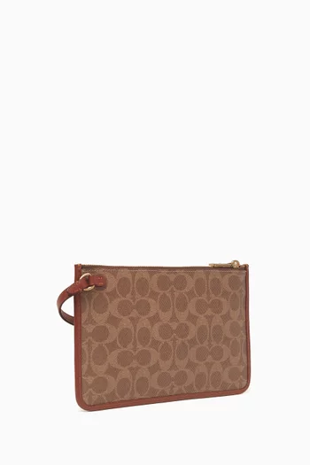 New York Zip Pouch in Signature Canvas
