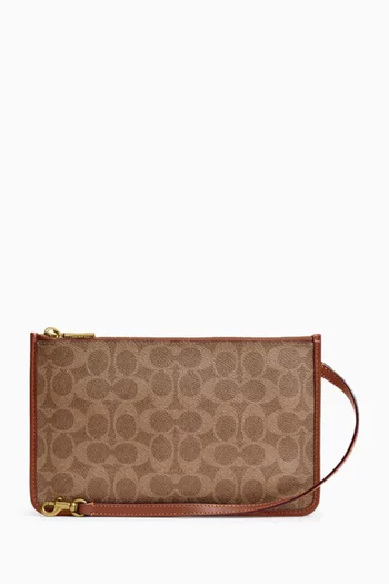 New York Zip Pouch in Signature Canvas