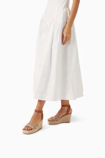 Espadrille Wedges In Signature Jacquard