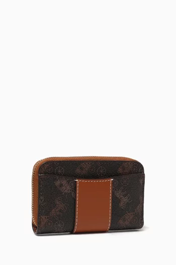 Essential Small Zip Card Case in Coated-canvas