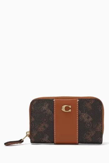 Essential Small Zip Card Case in Coated-canvas