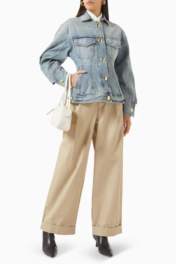 Gwen Bustier Jacket in Denim