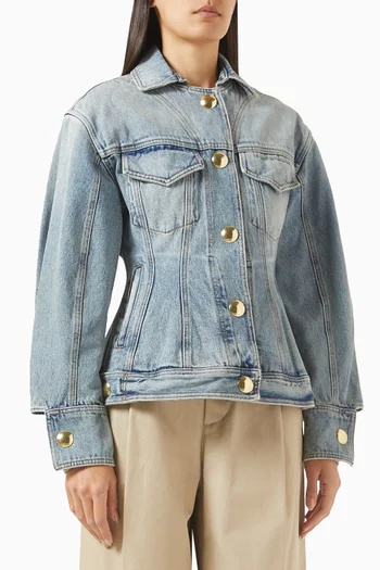 Gwen Bustier Jacket in Denim