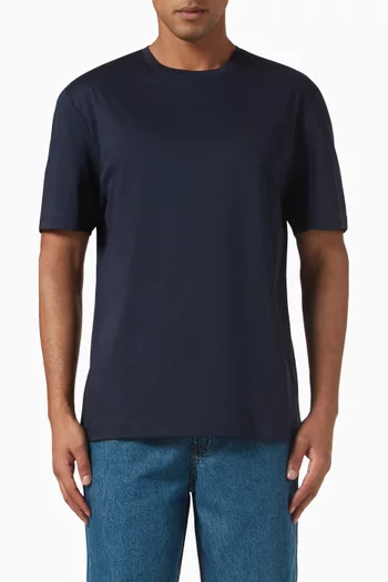 Crewneck T-shirt in Mercerised Cotton
