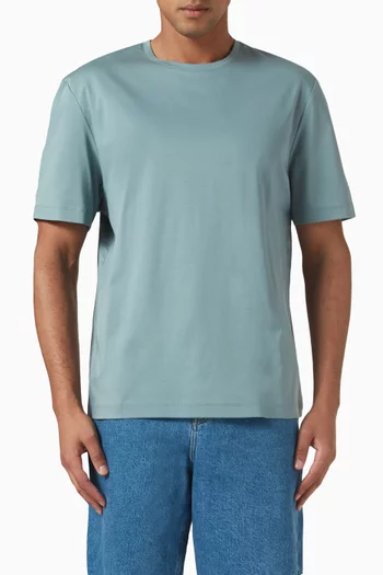 Crewneck T-shirt in Mercerised Cotton