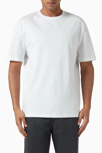 Crewneck T-shirt in Mercerised Cotton
