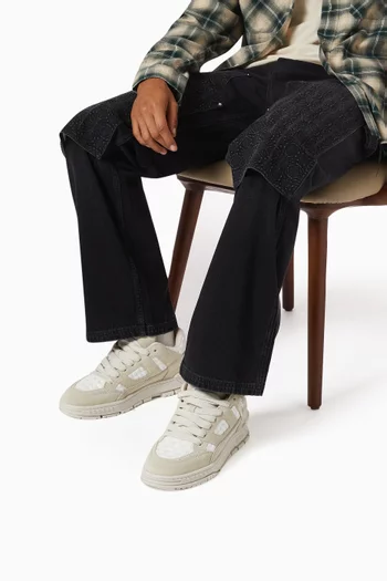 Area Lo Woven Sneakers in Suede & Cotton