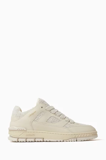 Area Lo Woven Sneakers in Leather & Cotton