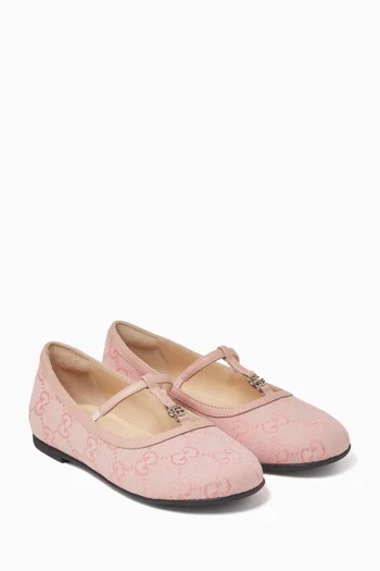 Ballet Flats in GG Canvas