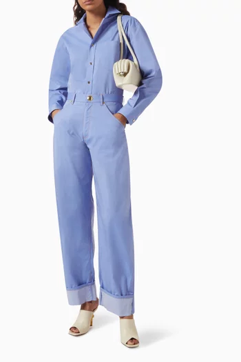Khris Barrel-leg Pants in Cotton-poplin
