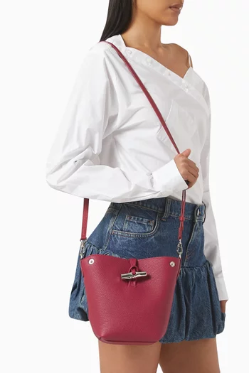 XS Le Roseau Bucket Bag in Leather