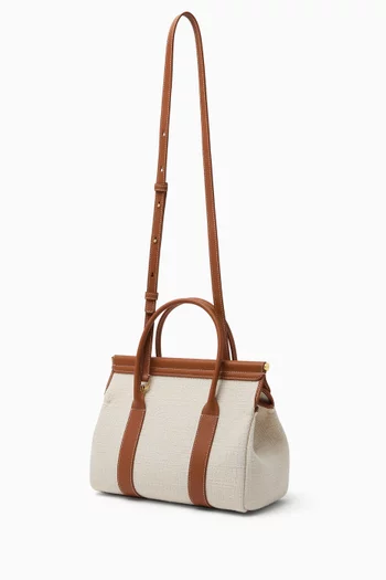 Loom 25 Bag in Textured Cotton & Leather