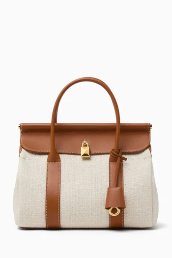 Loom 25 Bag in Textured Cotton & Leather