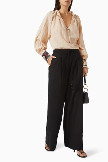 Golestan Wide-leg Pants in Linen