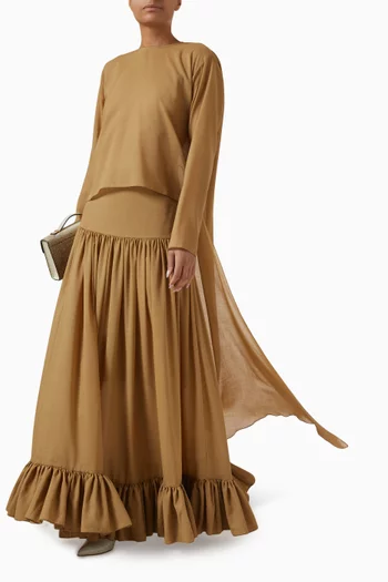 بلوزة سيينا ستان مبطن بكريب