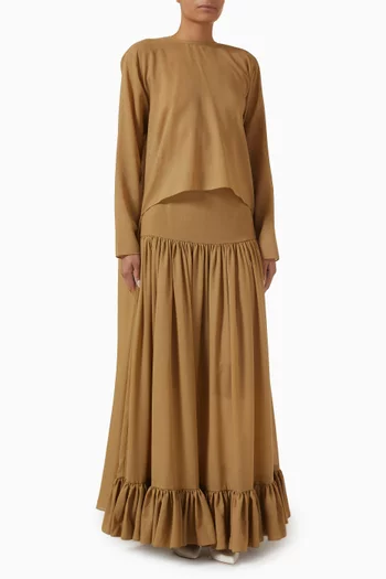 بلوزة سيينا ستان مبطن بكريب