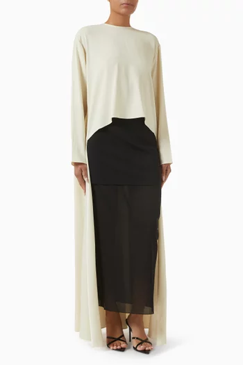 بلوزة سيينا ستان مبطن بكريب