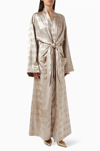 All-over Logo Robe Dress in Jacquard