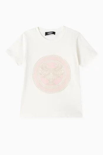 Studded Logo T-shirt in Cotton