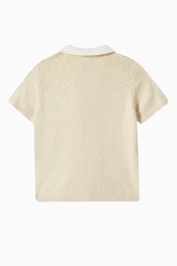 Polo Shirt in Linen-blend